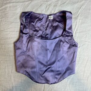 Sunday Best Satin Top in Size S